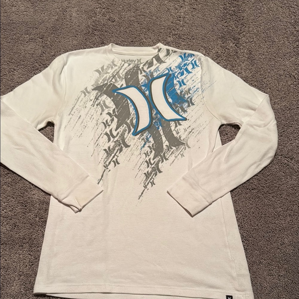 Hurley White Long Sleeve Graphic Shirt